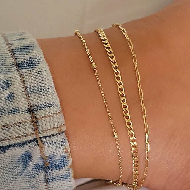 European And American Stylish Women's Simple Personality Multi-layer Anklet Suit