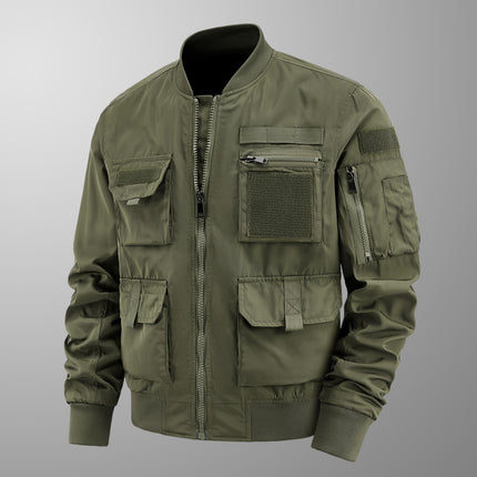 Pilot Jacket Men's Multi-bag Coat Shell Jacket