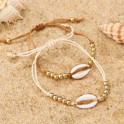 Personalized Creative Alloy Shell Hawaiian Style Casual Bracelet Shell Woven Bracelet