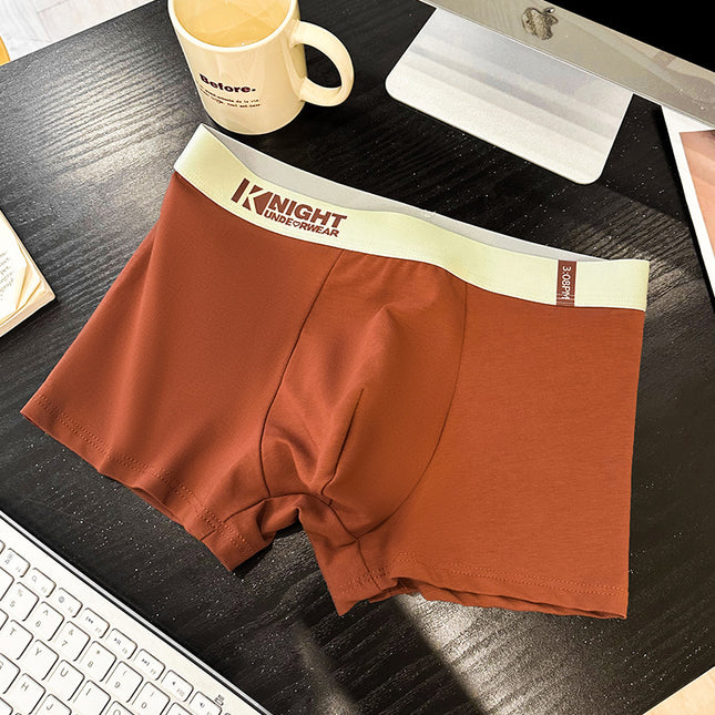 Simple Letter Men's Underwear Cotton Antibacterial Breathable Boxers