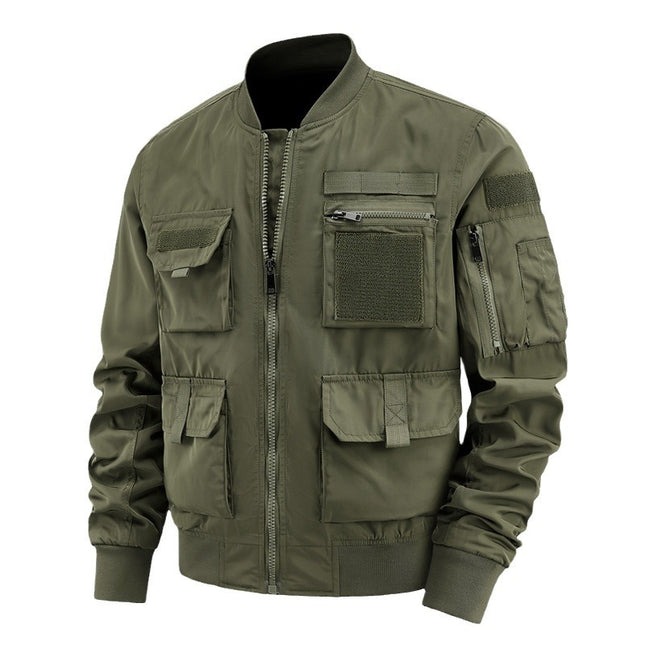 Pilot Jacket Men's Multi-bag Coat Shell Jacket