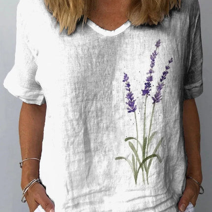 Women's Personality Printed Crew Neck Top