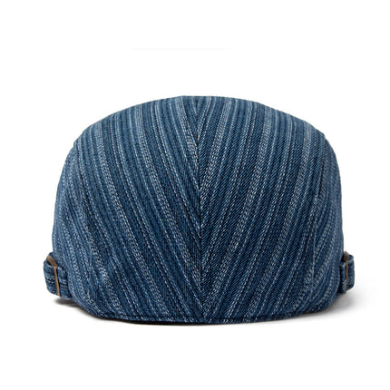 Denim Washed Men's Cotton Sunshade Retro British Stitching Beret