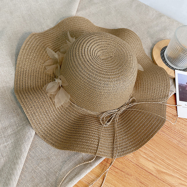 Sun-proof Bow Seaside Vacation Beach Large Straw Hat