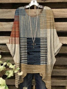 Animal Loose Casual Irregular Pattern Print Pullover T-shirt