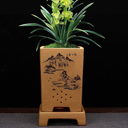 Hexagonal Large Ceramic Flowerpot