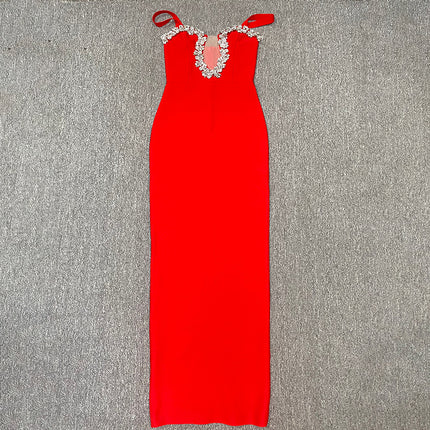 Camisole Dress Diamond Grenadine Sleeveless Evening Dress