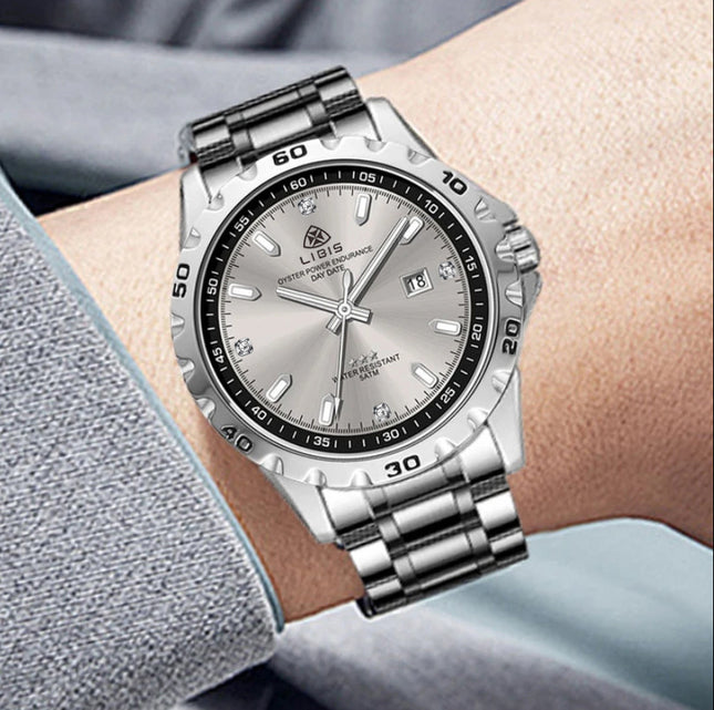 Quartz Luminous Waterproof Stainless Steel Strap Watch