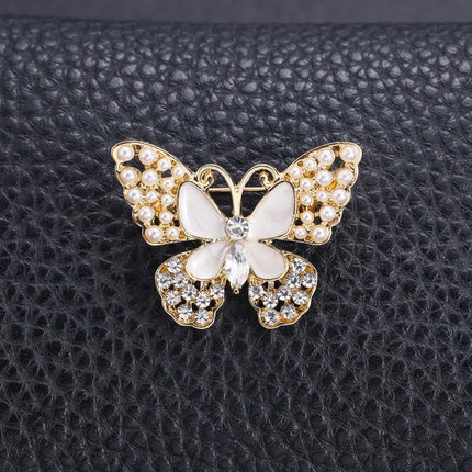 Minimalistiese Pêrel Blom Borsspeld Met Diamant Blom Bykomstigheid Speld