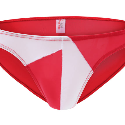 Personality Stitching Silky Men's Briefs