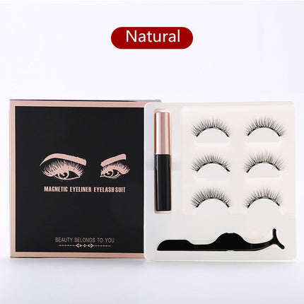 Magnetiese Oogomlyner Wimperstel Natuurlike Dik Magneet Vals