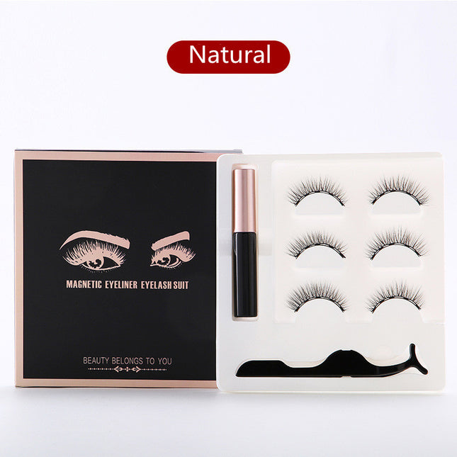 Magnetiese Oogomlyner Wimperstel Natuurlike Dik Magneet Vals