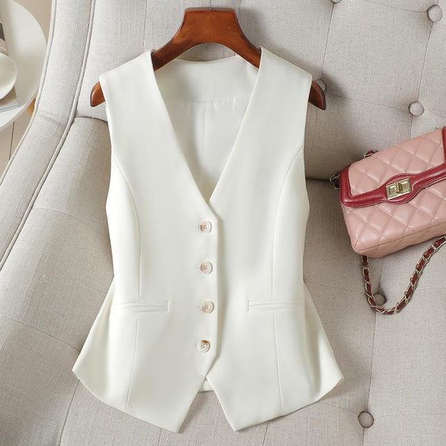 Fashion Design Sense Wild Vest Slimming Workplace Vest