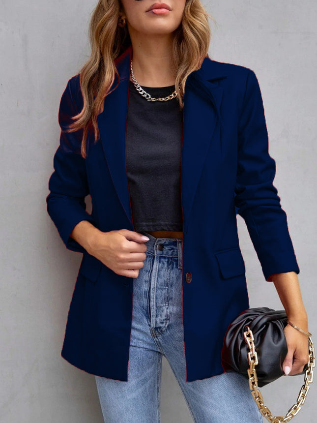 Casual Fashion Three-color Leather Coat