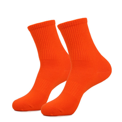 Mid-calf Combed Cotton Athletic Socks Sweat-absorbent Breathable High-pass Non-stuffy Men And Women Sports And Leisure Socks