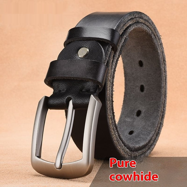 Men's Leather Belt Leather Pin Buckle