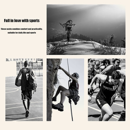 9 Pairs Men Compression Crew Running Socks Athletic Socks  With Cushion Work Hiking Basketball Sport Socks Anti-odor And Anti-slip For Running Fitness Hiking And Cycling