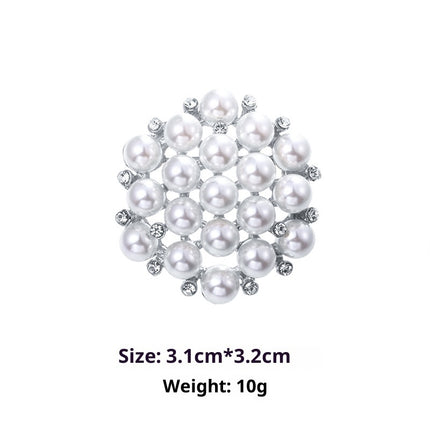 Minimalistiese Pêrel Blom Borsspeld Met Diamant Blom Bykomstigheid Speld