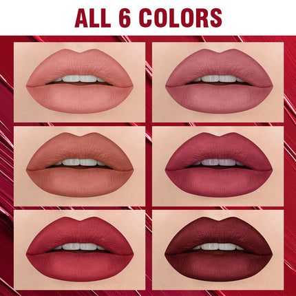 Lipstiffie 6-Stuk Stel Mat Fluweel Lipglans