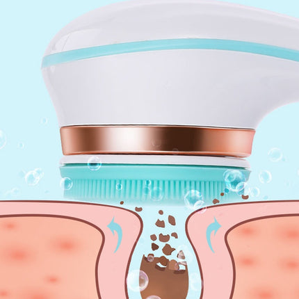 Electric Bath Brush Silicone Back Scrubber USB Rechargeable 2 Speeds Rotating Shower Brush Spa Waterproof Body Cleaning Brush