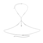 Cross Waist Chain Silver