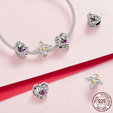 S925 Silver Love Eternal Agreement Beaded Diy Bracelet Accessories