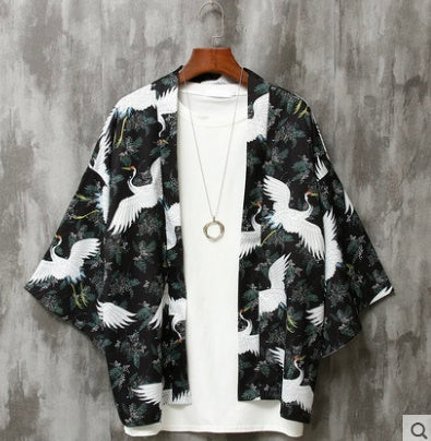 Summer Three-quarter Sleeve Shirt Men's Loose Chinese Style Men's Clothing