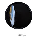 Black blue color / 10inch shallow dish