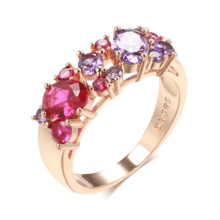 Zircon Ring Fashion Temperament Hollow Ladies