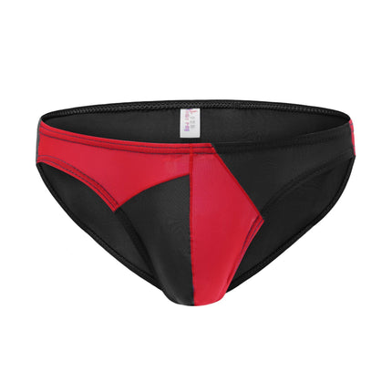 Personality Stitching Silky Men's Briefs