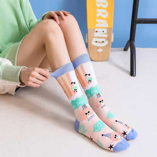 Pure Cotton Personality Ins Street Hip-hop Sports Long Socks