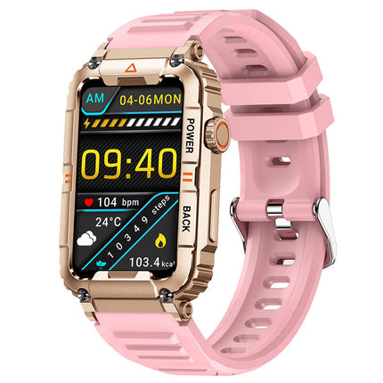 KR88 Bluetooth-oproep 1,57-duim stemassistent hartklop bloed suurstof monitor multi-sport slimhorlosie