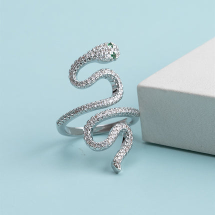 New Japanese And Korean-style Fashionable Minimalist Multicolor Zircon Ring