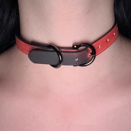 Meisiegroep-styl Subkultuur Leer Choker Halssnoer