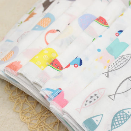 10 X Baby Gauze Muslin Square Newborn Cotton Bath Wash Soft Handkerchief