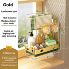 Steel Plate Rag Rack Gold