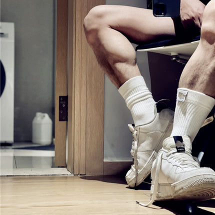 Men's Cotton Solid Letter Extra Thick Socks