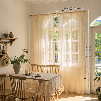 Houtkleur Kant Sitkamer Slaapkamer Vensterskerm
