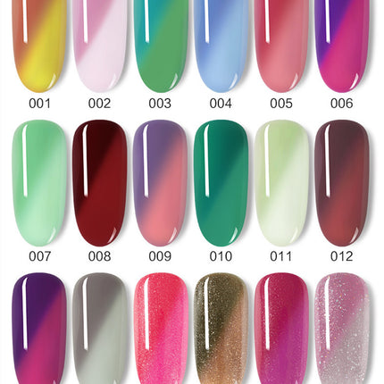 Autumn And Winter Popular Colors Are Durable And Waterproof Temperature Changing Nail Polish