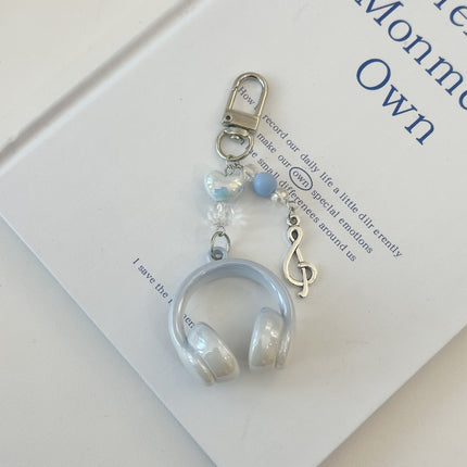 Creative Music Headset Keychain Simple Personality Pendant