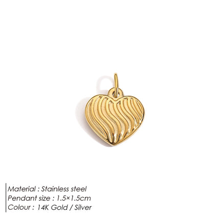 Stainless Steel Necklace Ring Earrings And Pendant With Full Hearts And Diamonds
