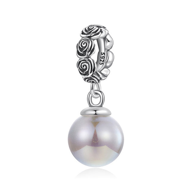 Rose Black Pearl Diy Pendant Parts