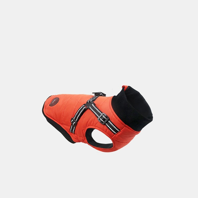 Pet Autumn And Winter New Dog Clothes Cotton-padded Clothes Warm Pet Thickened Chest And Back Integrated