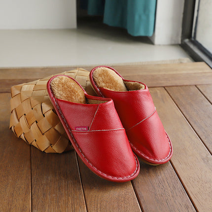 Winter Warm Anti-gly Leer Pantoffels