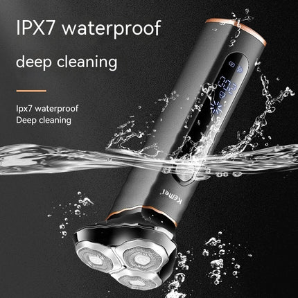 Elektriese Skeerapparaat Lyfwas Met Water