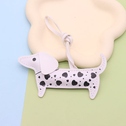 Leather Cartoon Spot Sausage Dog Hanging Leather