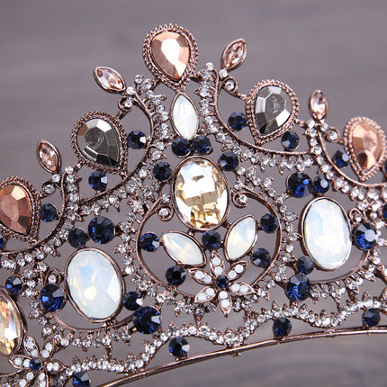 Vintage Elegante Saffier En Diamant Bruidskroon Tiara