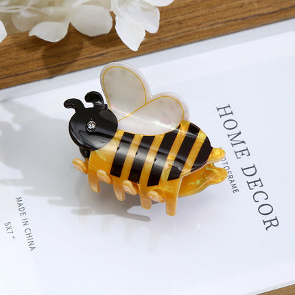 Cartoon Bee Acetate Small Jaw Clip Simple