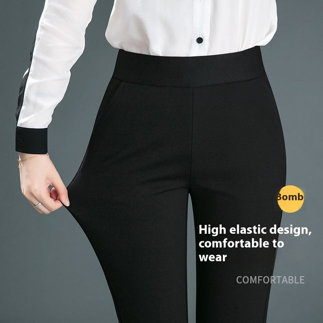 Straight Elastic High Waist Slimming Pants