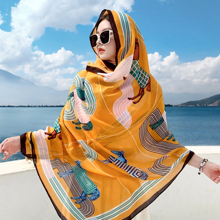 Women's Outer Scarf For Traveling In Western Sichuan Grassland